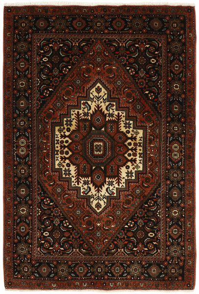 絨毯 オリエンタル ゴルトー 106X155 ブラック/茶色 (ウール, ペルシャ/イラン)