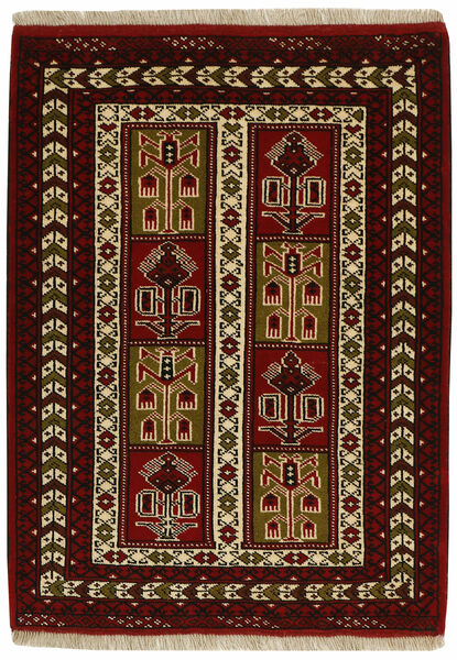  Orientalisk Turkaman Matta 88X125 Svart/Orange Ull, Persien/Iran