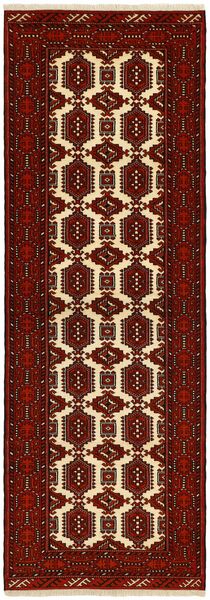  Perzisch Turkaman Vloerkleed 86X285 Zwart/Donkerrood