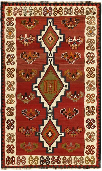 Tappeto Kilim Vintage 158X264 Rosso Scuro/Nero (Lana, Persia/Iran)