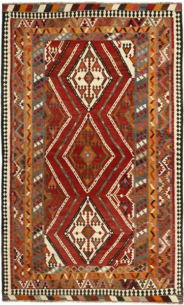  Persisk Kelim Vintage Teppe 162X273 Mørk Rød/Brun