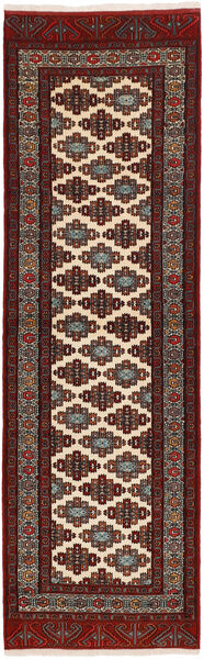  Turkaman Rug 87X278 Persian Wool Black/Dark Red Small