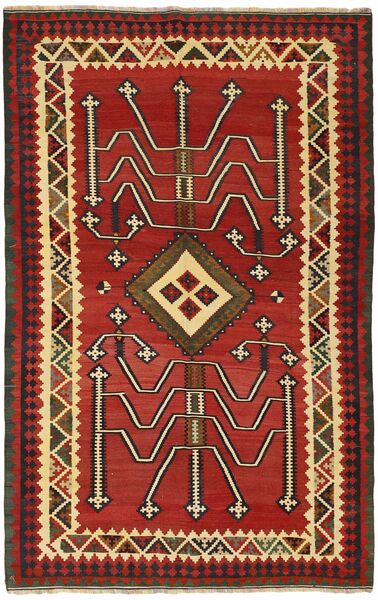 Tappeto Kilim Vintage 165X260 Rosso Scuro/Nero (Lana, Persia/Iran)