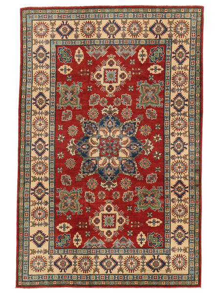 203X309 Kazak Fine Teppich Orientalischer Dunkelrot/Braun (Wolle, Afghanistan) Carpetvista