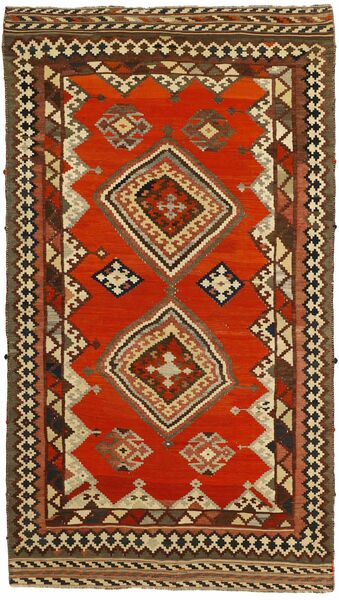 150X267 絨毯 オリエンタル キリム ヴィンテージ 茶色/ダークレッド (ウール, ペルシャ/イラン)