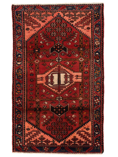  Persian Hamadan Rug 110X180 Black/Dark Red Carpetvista