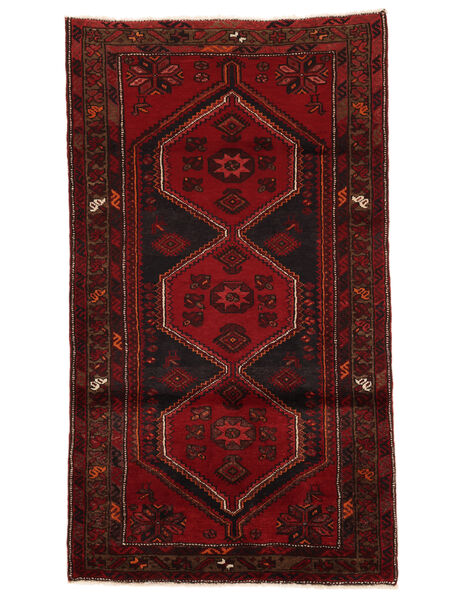 100X180 Hamadan Teppe Orientalsk Svart/Mørk Rød (Ull, Persia/Iran) Carpetvista