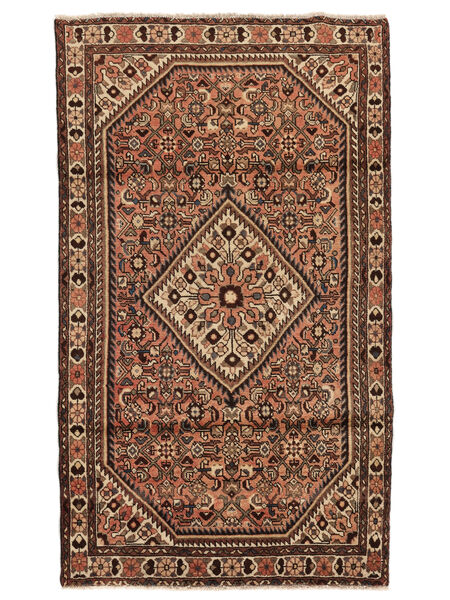 Hamadan Teppich 100X175 Braun/Schwarz Wolle, Persien/Iran Carpetvista