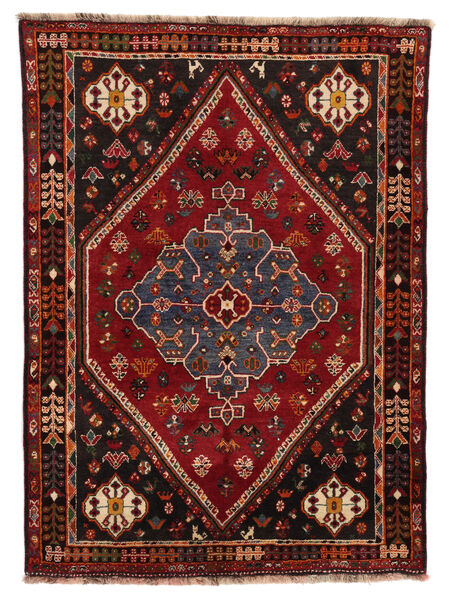 122X168 Alfombra Oriental Gashgai Fine Negro/Rojo Oscuro (Lana, Persia/Irán) Carpetvista