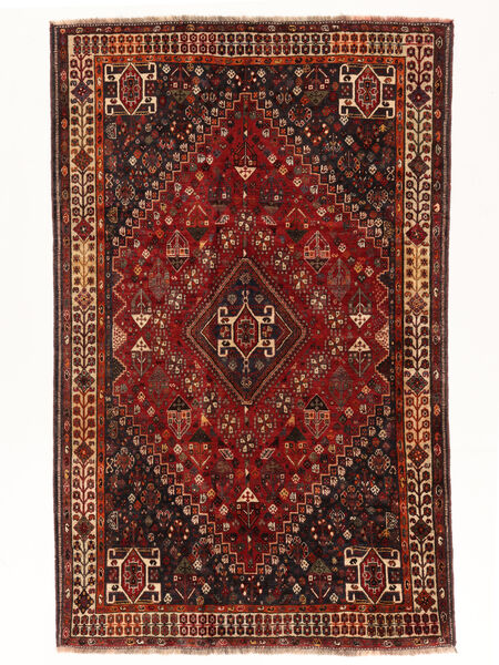 169X270 Χαλι Shiraz Ανατολής Μαύρα/Σκούρο Κόκκινο (Μαλλί, Περσικά/Ιρανικά) Carpetvista