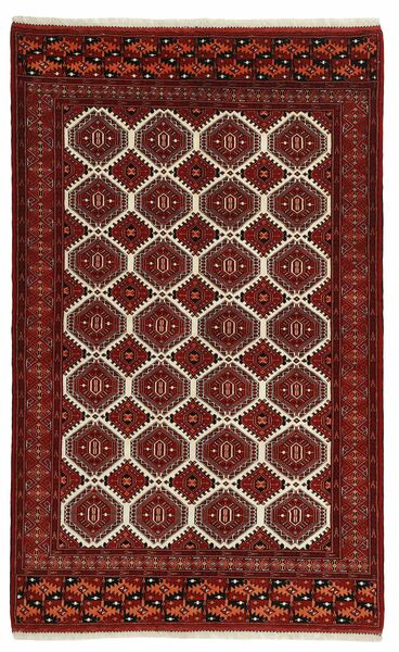  Turkaman Szőnyeg 152X245 Perzsa Gyapjúszőnyeg Fekete/Sötétpiros Kicsi