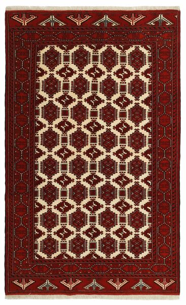 Tappeto Turkaman 154X248 Nero/Rosso Scuro (Lana, Persia/Iran)