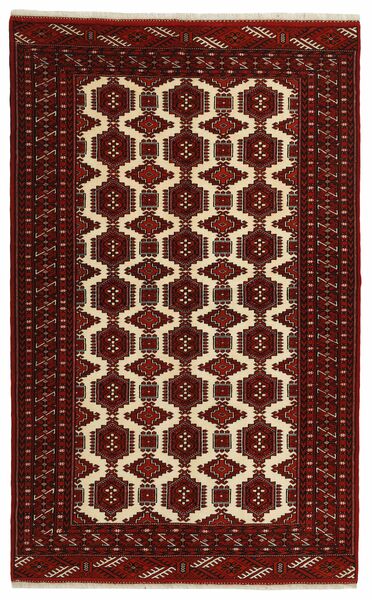  Turkaman Rug 154X245 Persian Wool Black/Dark Red Small