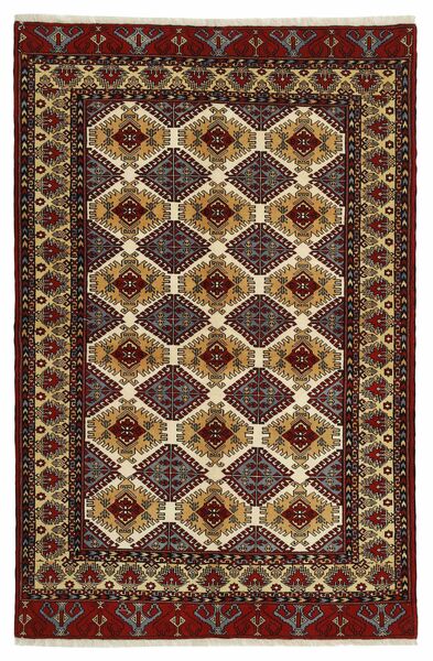 絨毯 オリエンタル トルクメン 158X245 ブラック/茶色 (ウール, ペルシャ/イラン)