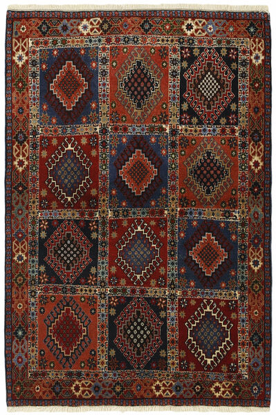  Persian Yalameh Rug 101X148 Black/Brown