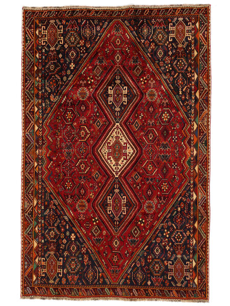  Orientalischer Ghashghai Fine Teppich 180X280 Schwarz/Dunkelrot Wolle, Persien/Iran Carpetvista