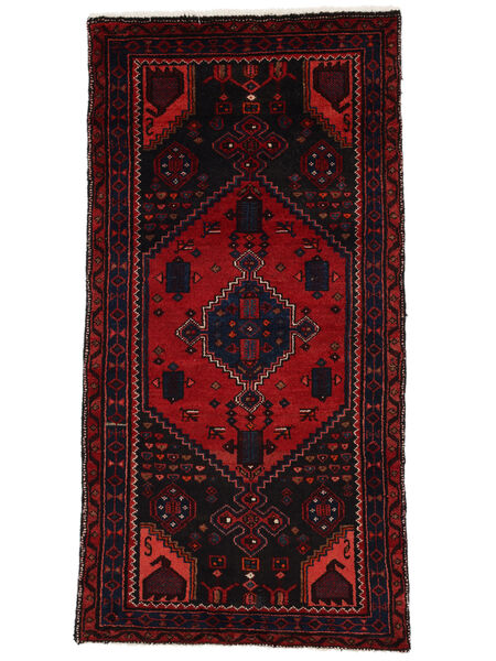  73X148 Medallion Small Hamadan Rug Wool, Carpetvista