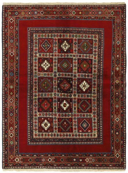  Persian Yalameh Rug 155X205 Black/Brown (Wool, Persia/Iran)