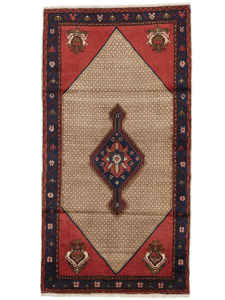 90X178 Hamadan Rug Oriental Runner
 Brown/Black (Wool, Persia/Iran) Carpetvista