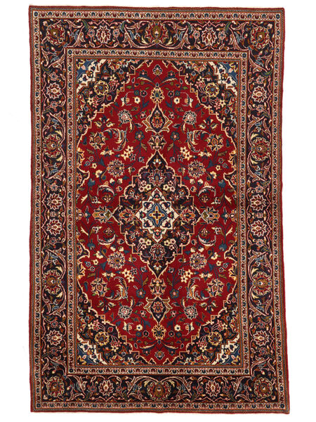 Tapis D'orient Kashan Fine 140X225 Rouge Foncé/Noir (Laine, Perse/Iran)