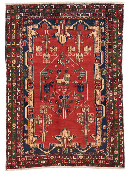  165X228 Afshar/Sirjan Tæppe Mørkerød/Sort Persien/Iran Carpetvista