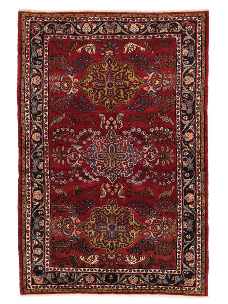 138X206 絨毯 オリエンタル マラバン ブラック/ダークレッド (ウール, ペルシャ/イラン) Carpetvista