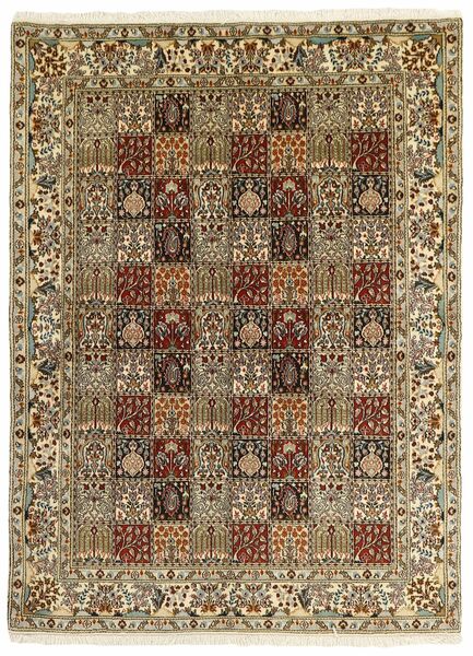  Persischer Moud Teppich 166X230 Braun/Orange (Wolle, Persien/Iran)