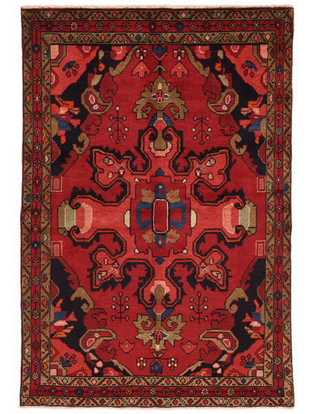  Lori Rug 140X208 Persian Wool Dark Red/Black Small Carpetvista