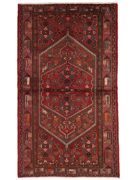 絨毯 ペルシャ ハマダン 140X240 ダークレッド/ブラック (ウール, ペルシャ/イラン)