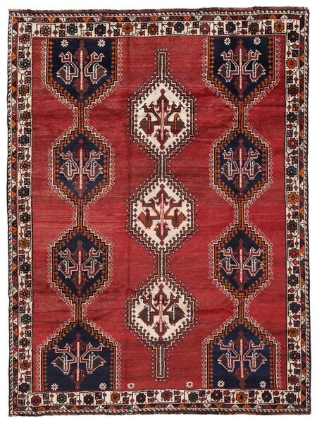 Shiraz Teppe 210X283 Mørk Rød/Svart Ull, Persia/Iran Carpetvista