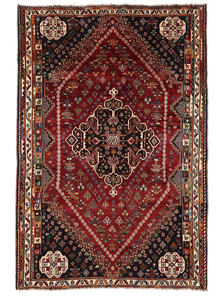  Persian Qashqai Fine Rug 183X270 Black/Dark Red Carpetvista