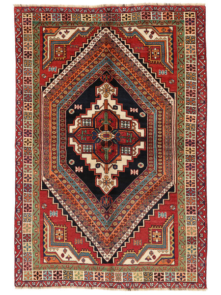  Orientalischer Ghashghai Fine Teppich 165X247 Dunkelrot/Schwarz Wolle, Persien/Iran Carpetvista