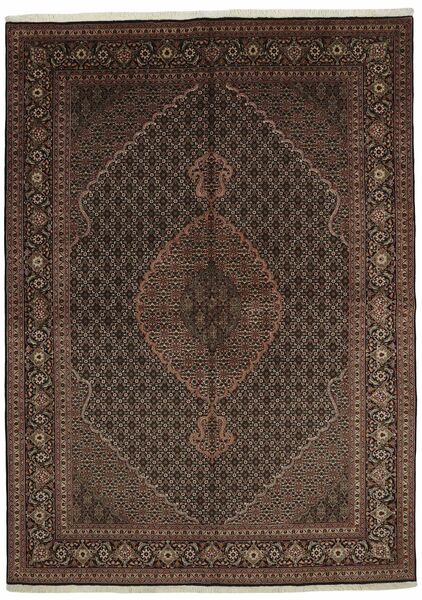  Oriental Tabriz 40 Raj Rug 204X295 Black/Brown Wool, Persia/Iran