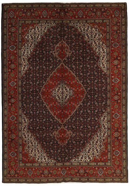 201X288 絨毯 オリエンタル タブリーズ 40 Raj ブラック/茶色 (ウール, ペルシャ/イラン)