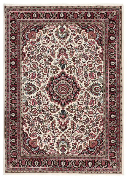 180X253 Bidjar Teppich Orientalischer Schwarz/Dunkelrot (Wolle, Persien/Iran)