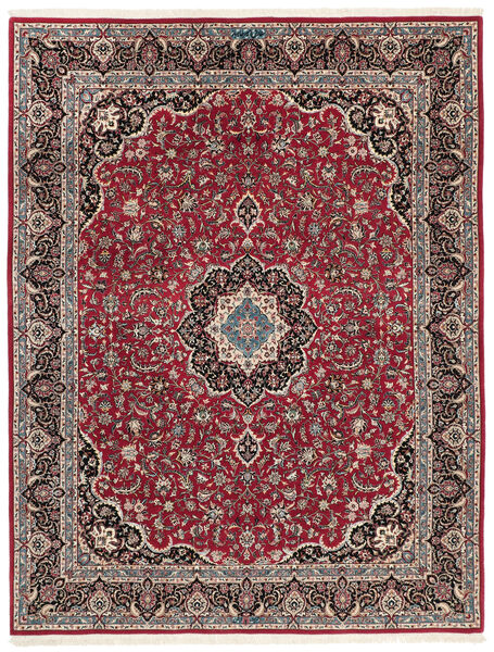 Tapete Persa Isfahan Sherkat Farsh 198X257 Vermelho Escuro/Castanho (Lã, Pérsia/Irão)