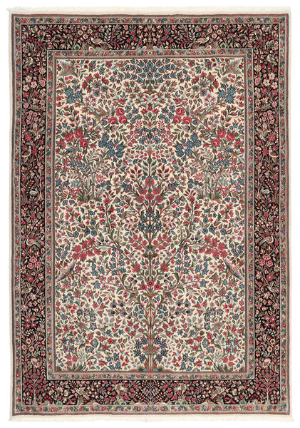 Orientalischer Kerman Teppich 182X262 Braun/Schwarz Wolle, Persien/Iran