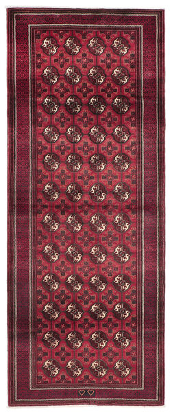 絨毯 オリエンタル バルーチ 110X290 廊下 カーペット ダークレッド/ブラック (ウール, ペルシャ/イラン)