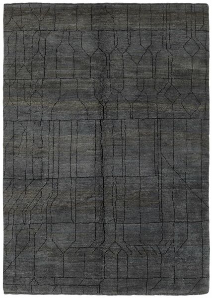 絨毯 Moroccan Berber - Persia 210X292 ブラック (ウール, ペルシャ/イラン)