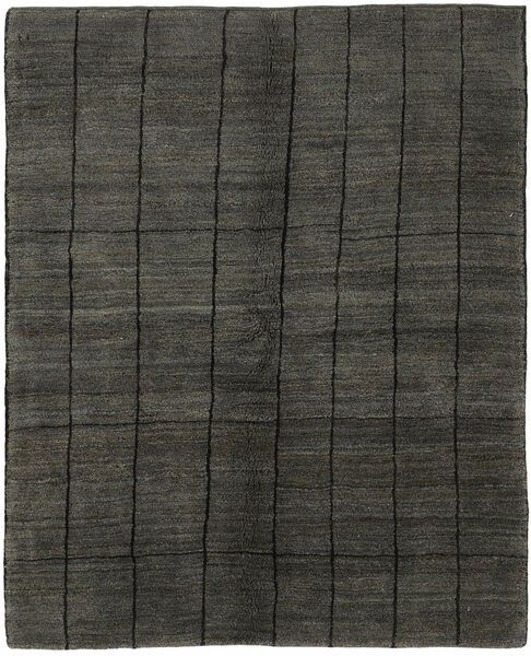 160X198 Moroccan Berber - Persia Teppich Moderner Schwarz (Wolle, Persien/Iran)