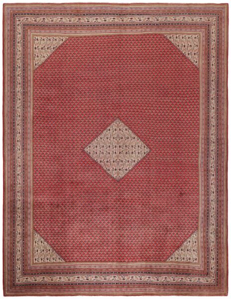 308X403 Χαλι Sarough Mir Ανατολής Σκούρο Κόκκινο/Καφέ Μεγαλα (Μαλλί, Περσικά)