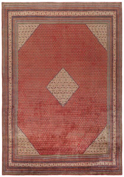 286X406 Alfombra Sarough Mir Oriental Rojo Oscuro/Marrón Grande (Lana, Persia)
