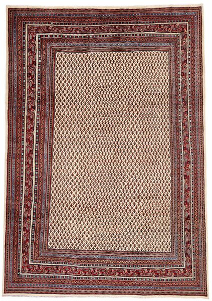  Orientalischer Sarough Mir Teppich 265X378 Braun/Dunkelrot Großer Wolle, Persien