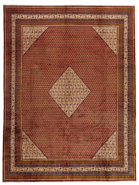 絨毯 サルーク Mir 291X398 ダークレッド/茶色 大きな (ウール, ペルシャ)