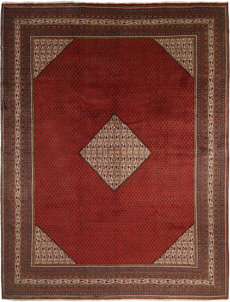 Alfombra Oriental Sarough Mir 296X396 Rojo Oscuro/Marrón Grande (Lana, Persia)