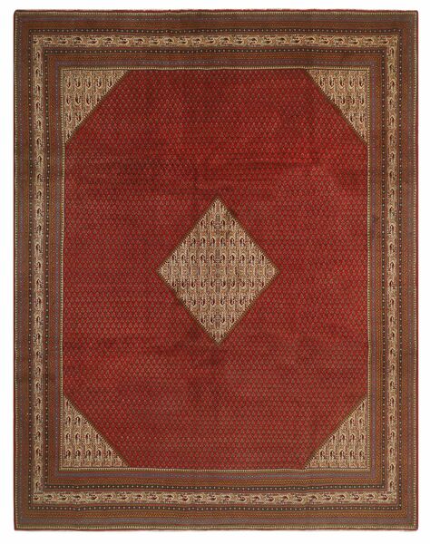 絨毯 オリエンタル サルーク Mir 298X398 ダークレッド/茶色 大きな (ウール, ペルシャ)