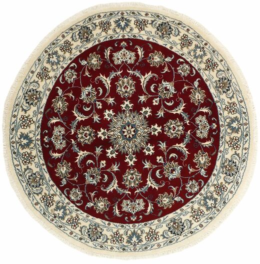  Oriental Nain Rug Ø 150 Round Black/Brown Wool, Persia