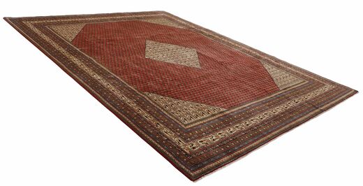 絨毯 サルーク Mir 293X384 ダークレッド/茶色 大きな (ウール, ペルシャ)