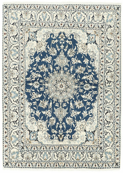 147X206 Nain Teppich Orientalischer Grau/Hellgrün (Wolle, Persien )