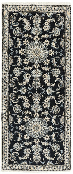 絨毯 オリエンタル ナイン 80X198 廊下 カーペット ブラック/ダークグレー (ウール, ペルシャ)